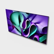 LG Televizor sa značajkom istinskom bežičnom povezivosti LG SIGNATURE OLED M4 True Wireless od 97 inča s bežičnim prijenosom slike i zvuka od 4K 120 Hz , Stražnji prikaz televizora LG OLE M4 na stalku, OLED97M49LA, thumbnail 6