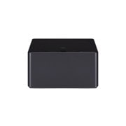 LG Televizor sa značajkom istinskom bežičnom povezivosti LG SIGNATURE OLED M4 True Wireless od 97 inča s bežičnim prijenosom slike i zvuka od 4K 120 Hz , Blago zakošen pogled s lijeve strane na kutiju Zero Connect Box, OLED97M49LA, thumbnail 9