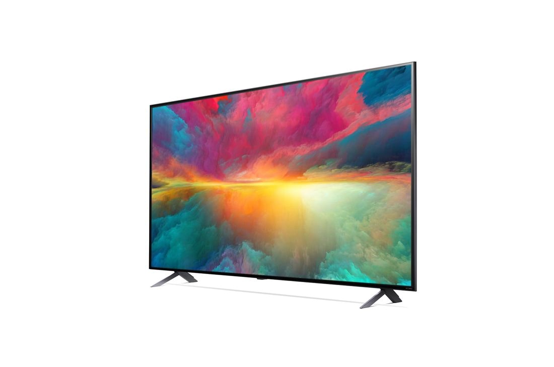 LG Pametni televizor LG QNED 77 od 65 inča u 4K tehnologiji 2023, prikaz bočne strane pod kutom od 60 stupnjeva s nadograđenom slikom, 65QNED773RB, thumbnail 3