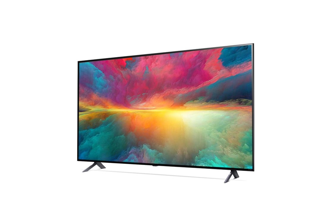 LG Pametni televizor LG QNED 77 od 75 inča u 4K tehnologiji 2023, prikaz bočne strane pod kutom od 30 stupnjeva s nadograđenom slikom, 75QNED773RB, thumbnail 2
