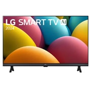 LG Televizor LG HD LR60 Smart TV AI 2024 od 43 inča, Prednji prikaz LG HD televizora, LR60, na zaslonu se prikazuje tekst LG SMART TV AI i 2024 sa stalkom koji ima dvije nožice, 43LR60006LA, thumbnail 1
