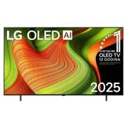 LG  LG OLED AI B5 4K Smart TV 2025 od 65 inča, Prednji prikaz televizora LG OLED AI B5 4K Smart TV. Na zaslonu se prikazuju amblem „Najbolji OLED na svijetu već 12 godina” i logotip LG OLED AI 2025., OLED65B53LA, thumbnail 1