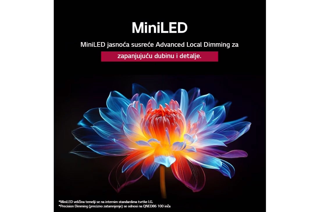 LG Televizor LG QNED evo AI QNED85 4K Smart TV 2025 od 86  inča, Папагал на клон на дърво в ярък цвят. В заглавието се разказва за това как LG Al Picture Pro е направила впечатляващи визуални подобрения на резолюцията, яркостта, дълбочината и яснотата на сцената., 86QNED85A3C, thumbnail 8