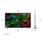 LG Televizor LG QNED evo AI QNED85 4K Smart TV 2025 od 86  inča, Ляв страничен изглед на LG QNED evo TV. , 86QNED85A3C, thumbnail 4