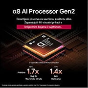 LG Televizor LG QNED evo AI QNED85 4K Smart TV 2025 od 86  inča, Преден и страничен изглед на LG QNED evo AI 4K Smart TV, показващ размерите му по дължина, ширина, височина и дълбочина., 86QNED85A3C, thumbnail 5