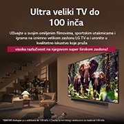 LG Televizor LG QNED evo AI QNED85 4K Smart TV 2025 od 86  inča, Изображение на пейзаж на пещера, гледаща към ясно синьо небе, разделено по средата, като половината от изображението е избледняло, а другата половина е рязко контрастираща. В долния ляв ъгъл е показан, 86QNED85A3C, thumbnail 9