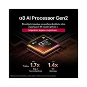 LG Televizor LG QNED evo AI QNED86 4K Smart TV 2025 od 65 inča, Преден и страничен изглед на LG QNED evo AI 4K Smart TV, показващ размерите му по дължина, ширина, височина и дълбочина., 65QNED86A3A, thumbnail 4