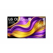 LG  LG OLED evo AI G5 4K Smart TV 2025 od 55 inča, Prednji prikaz televizora LG OLED evo AI G5 4K Smart TV. Na zaslonu se prikazuju amblem „Najbolji OLED na svijetu već 12 godina” i logotip modela LG OLED evo AI 2025., OLED55G51LW, thumbnail 1
