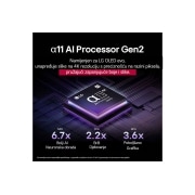LG  LG OLED evo AI G5 4K Smart TV 2025 od 65 inča, Prikaz procesora alpha 11 AI Processor Gen2 na tamnoj pozadini. Iznutra svijetli ljubičastom i plavom svjetlošću osvjetljavajući krugove mikročipa. Naslov upućuje na to kako procesor namijenjen modelu, OLED65G51LW, thumbnail 5