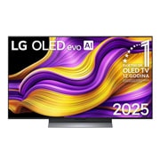 LG  LG OLED evo AI G5 4K Smart TV 2025 od 48 inča, Prednji prikaz televizora LG OLED evo AI G5 4K Smart TV. Na zaslonu se prikazuju amblem „Najbolji OLED na svijetu već 12 godina” i logotip modela LG OLED evo AI 2025., OLED48G53LS, thumbnail 1
