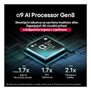 LG OLED evo AI C5 4K Smart TV 2025 od 42 -inča, Prednji i bočni prikaz televizora LG OLED evo AI C5 4K Smart TV koji prikazuje dimenzije njegove duljine, širine, visine i dubine., OLED42C51LA, thumbnail 4