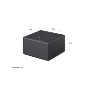 LG OLED evo AI M5 4K Smart TV 2025 od 65 inča, Zero Connect Box s odgovarajućim dimenzijama u milimetrima. , OLED65M59LA, thumbnail 2