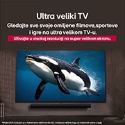 LG Televizor LG NanoCell AI NANO90 4K Smart TV 2025 od 65 inča , Krajobrazna slika špilje koja gleda u vedro plavo nebo podijeljena je po sredini, pri čemu je jedan polovica slike koja je izblijedjela, a druga polovica ima oštar kontrast. Dolje lijevo je sličica ka, 65NANO90A3B, thumbnail 8