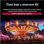 LG Televizor LG NanoCell AI NANO80 4K Smart TV 2025 od 43 inča , Slika se dijeli po sredini i prikazuje prije i poslije primjene značajke jasnih boja u realističnoj rezoluciji 4K. Lijeva strana vrtuljka je oštra i šarena dok je desna izblijedjela., 43NANO80A3B, thumbnail 5