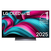 LG  LG OLED evo AI C5 4K Smart TV 2025 od 48 -inča, OLED48C5ELB na zaslonu se prikazuju amblem „Najbolji OLED na svijetu već 12 godina” i logotip modela LG OLED evo AI 2025., OLED48C5ELB, thumbnail 1
