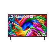 LG Televizor LG NanoCell AI NANO90 4K Smart TV 2025 od 43 inča , Prednji prikaz televizora NanoCell TV, logotip LG NanoCell Al nalazi se u gornjem uglu. Na televizoru LG NanoCell TV prikazuju se šarene boje u teksturi sličnoj slici koje se spajaju., 43NANO90A3B, thumbnail 1