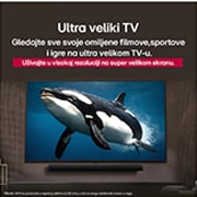 LG Televizor LG UHD AI UA74 4K Smart TV 2025 od 43 inča, LG TV s ogromnim zaslonom montiran je na zidu iznad  LG Soundbara u modernom stambenom prostoru., 43UA74003LB, thumbnail 8