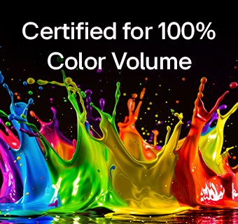 LG QNED evo AI Mini LED QNED8M sa značajkom Dynamic QNED Color Pro prikazuje zaslon ispunjen živopisnim, tekućim naletima višebojnih pokreta nalik na boju, prikazujući poboljšanu živost boja s certifikatom za 100 % volumena boja.