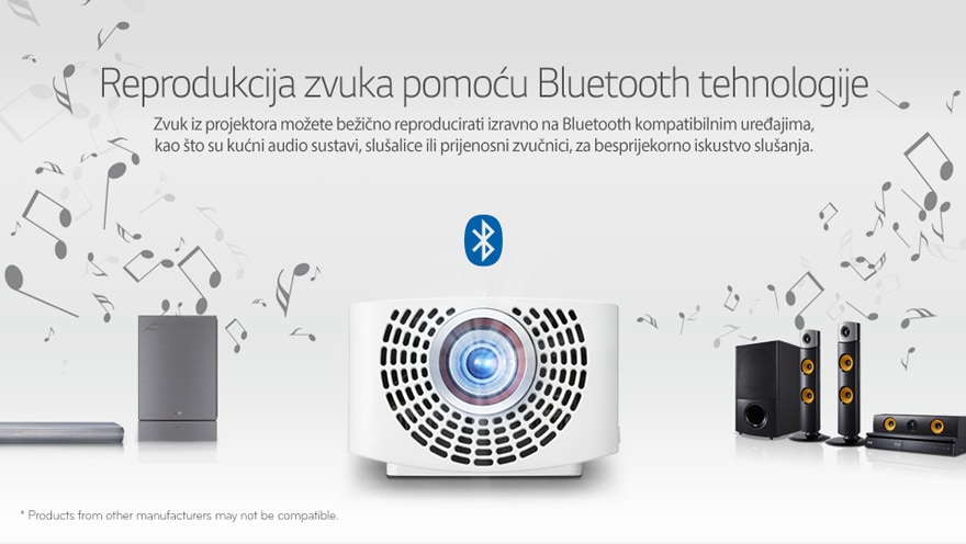 Reprodukcija zvuka pomoću Bluetooth tehnologije