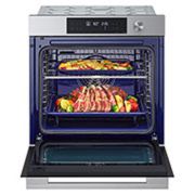 LG Ugradbena pećnica InstaView™, tehnologije EasyClean™ i ThinQ™, 76L kapacitet, front view, WSED7612S, thumbnail 3