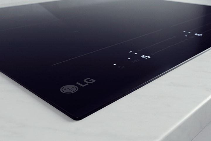 Ova slika prikazuje bijelo LED svjetlo indukcijske ploče za kuhanje.