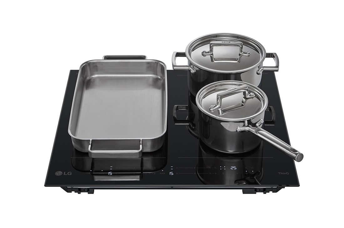 LG Ugradbena indukcijska ploča za kuhanje, Boost funkcija, Flex način rada, Front Cookware, CBIZ2437B, thumbnail 3