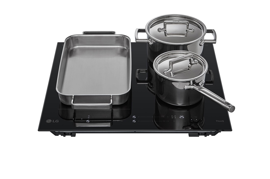 LG Ugradbena indukcijska ploča za kuhanje, Boost funkcija, Flex način rada, Front Cookware, CBIZ2435B, thumbnail 3