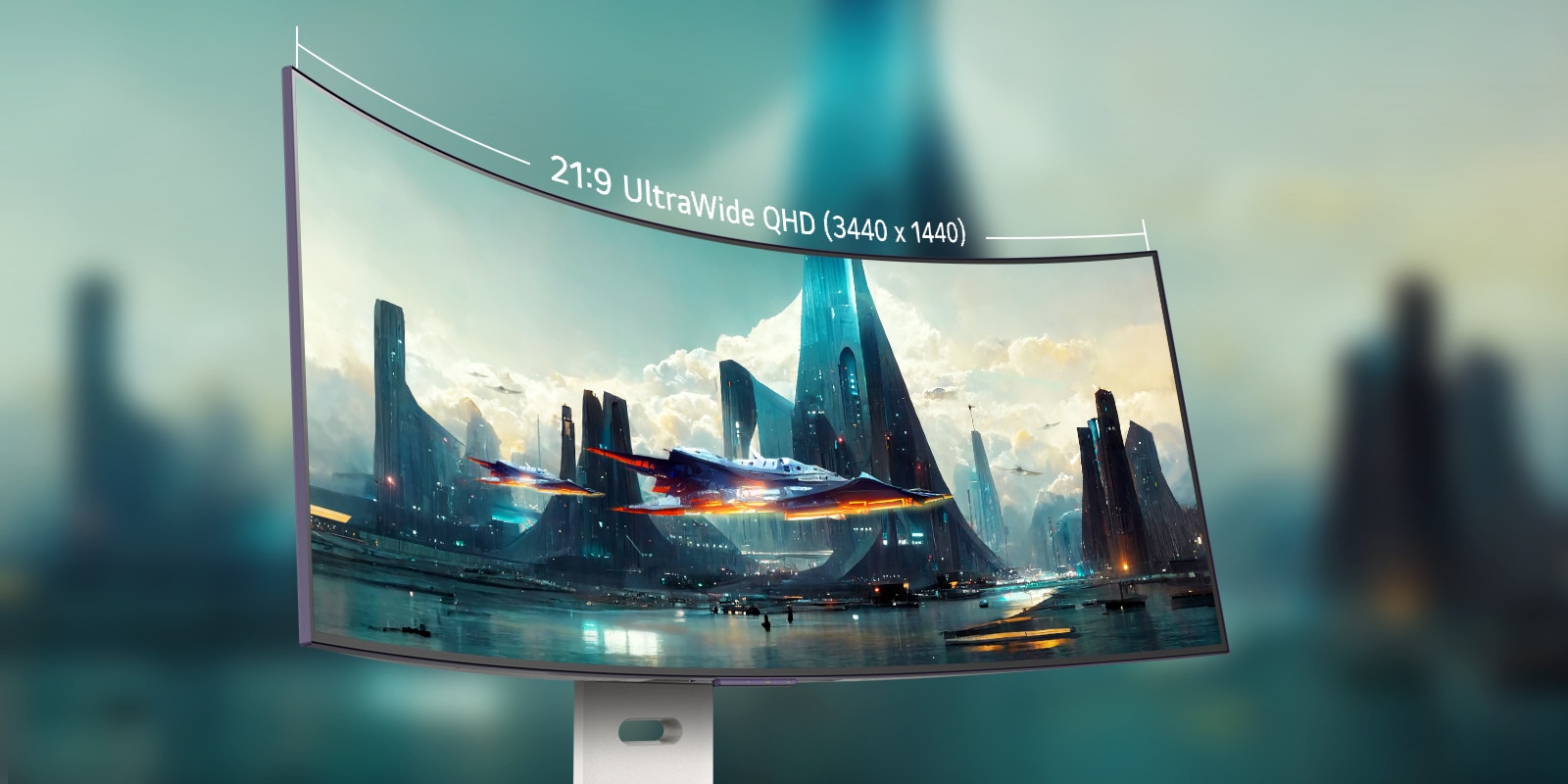 Zakrivljeni OLED monitor s omjerom slike od 21:9 omogućuje sveobuhvatno i hipnotizirajuće iskustvo svojim uravnoteženim i optimiziranim omjerom slike.