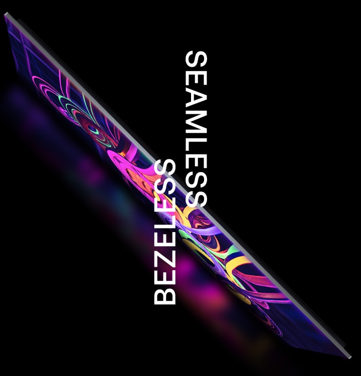 Počevši s pogledom na tanki rub modela LG OLED, televizor se okreće na crnoj pozadini kako bi otkrio neonsku sliku šarenih kabela. Kako se stražnja pozadina pretvara u bijeli životni prostor, slika na ekranu postaje impresionistička slika prirode.