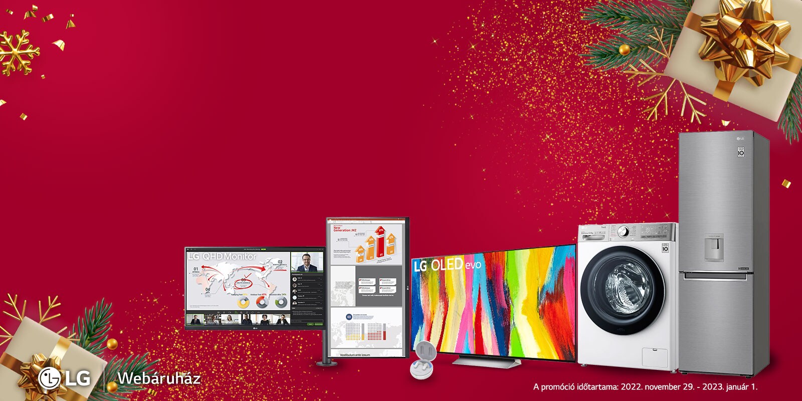 Különleges karácsonyi ajánlatok az LG Webáruházban!