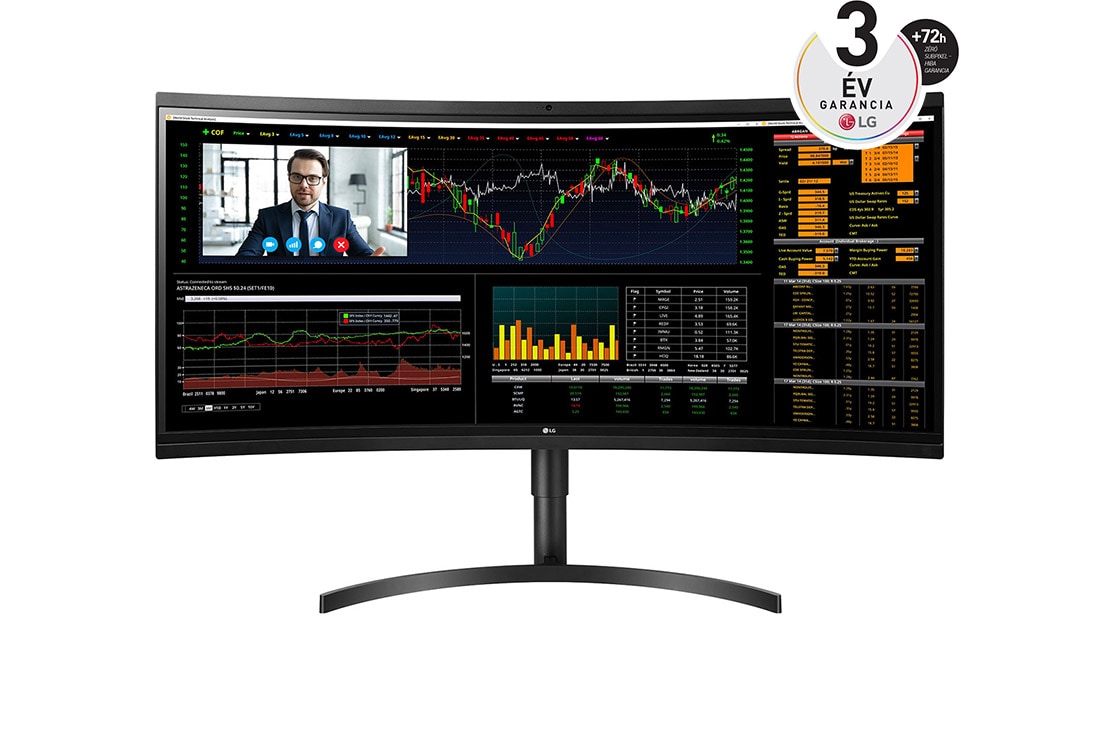 LG 37,5'' méretű 21:9 képarányú QHD UltraWide™ All-in-One Thin Client , elölnézet, 38CL950N-1C