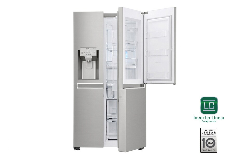 LG Door-in-Door™ Side-by-Side hűtőszekrény, ThinQ™ technológia, 625L kapacitás, GSJ961NEBZ