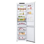 LG Alulfagyasztós hűtőszekrény, DoorCooling⁺™ technológia, 384L kapacitás, GBB72SWEFN-front open food, GBB72SWEFN, thumbnail 2