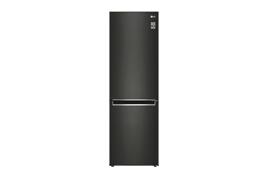 LG Alulfagyasztós hűtőszekrény, DoorCooling⁺™ technológia, 341L kapacitás, Front, GBB61BLJMN