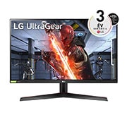 LG 27'' méretű Ultragear™ IPS gaming monitor HDR10-zel és AMD FreeSync™ (Premium) technológiával  , elölnézet, 27GN800-B, thumbnail 1