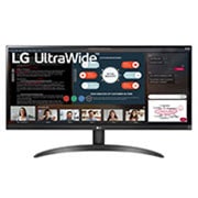 LG 29'' méretű FHD IPS UltraWide™ monitor 21:9-es képaránnyal és HDR10-zel, elölnézet, 29WP500-B, thumbnail 1