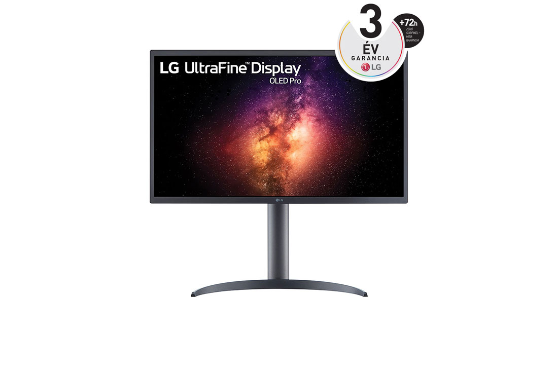 LG 31,5'' méretű UHD 4K OLED monitor USB-C csatlakozóval, elölnézet, 32EP950-B