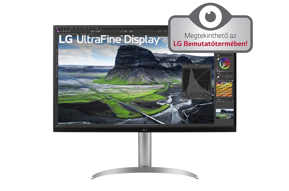 LG 31.5” UHD 4K Nano IPS Monitor Automatikus önkalibrációval, elölnézet, 32UQ85R-W, thumbnail 0