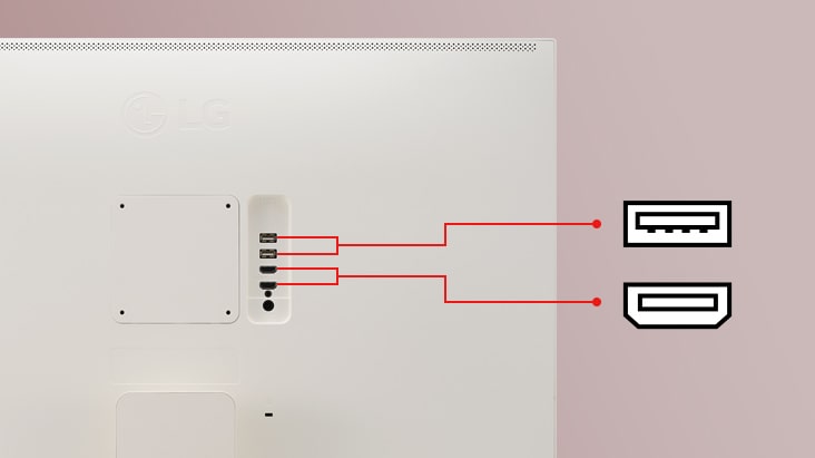 Monitorul nostru inteligent are doua porturi USB si doua porturi HDMI.