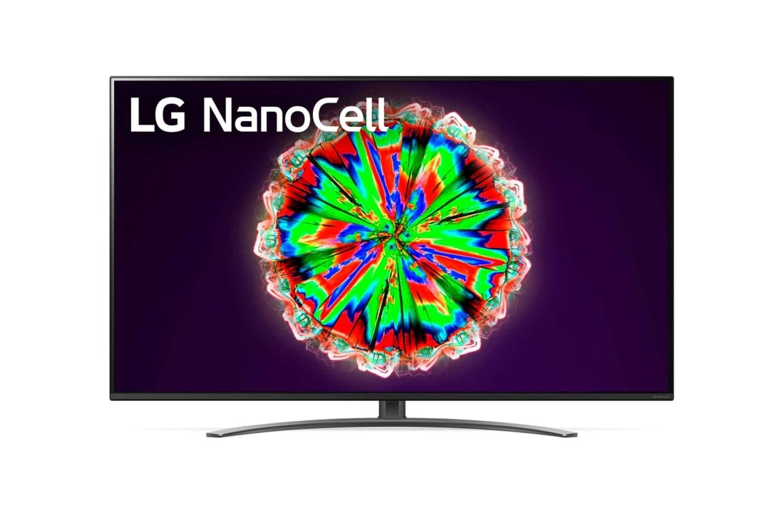 LG NanoCell 65'' NANO81 4K TV HDR Smart (165 cm), elölnézet kitöltőképpel and logo, 65NANO813NA