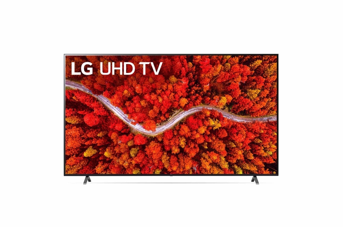 LG UHD 75'' UP80 4K TV HDR Smart (191 cm), Az LG UHD TV elölnézete, 75UP80003LA