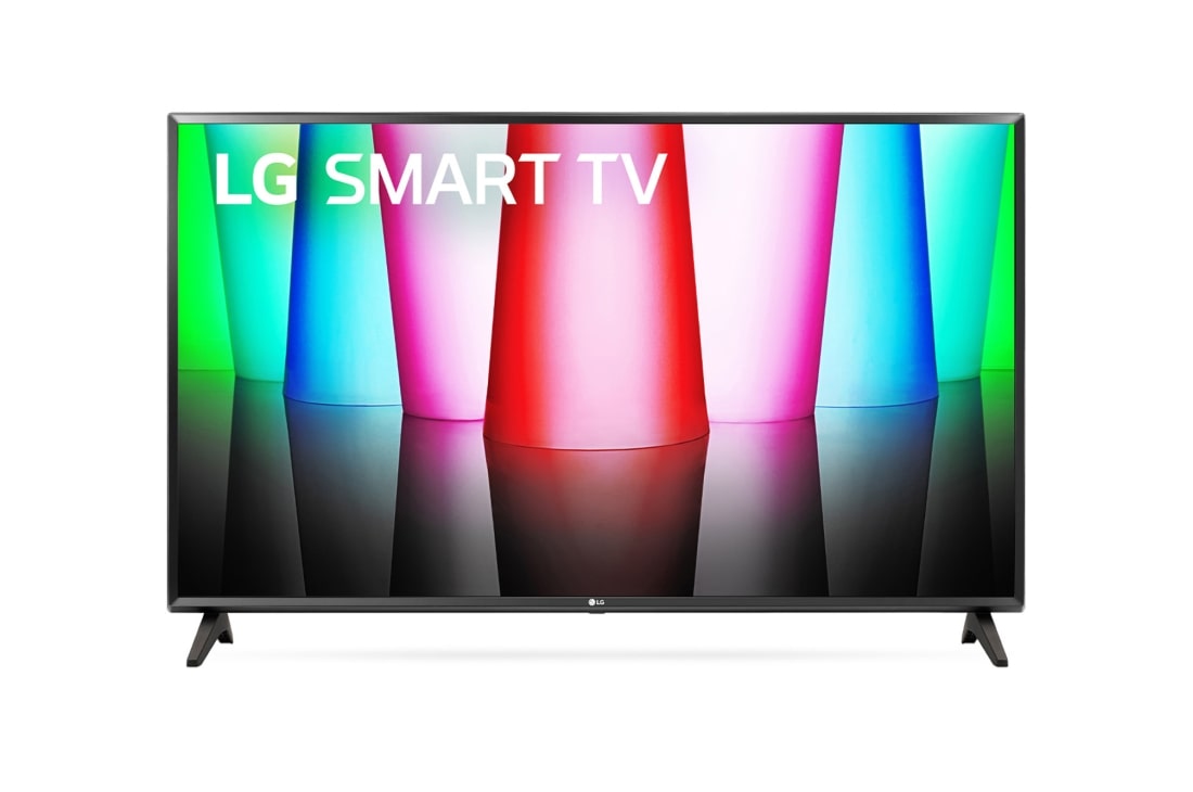 LG HD 32'' LQ57 LED TV HDR Smart (82 cm), Az LG HD Ready TV elölnézete kitöltőképpel és terméklogóval, 32LQ570B6LA