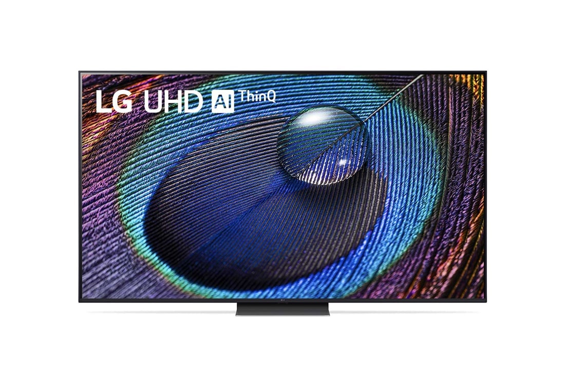 LG UHD UR91 65 colos, 4K Smart TV, 2023, Az LG UHD TV elölnézete, 65UR91003LA