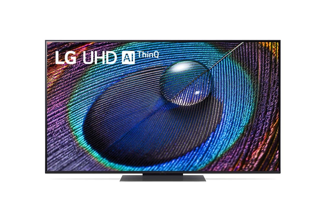 LG UHD UR91 55 colos, 4K Smart TV, 2023, Az LG UHD TV elölnézete, 55UR91003LA