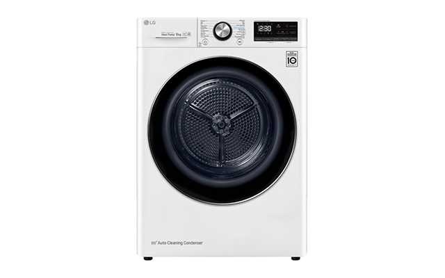 A front image of LG Washing Machine in white.