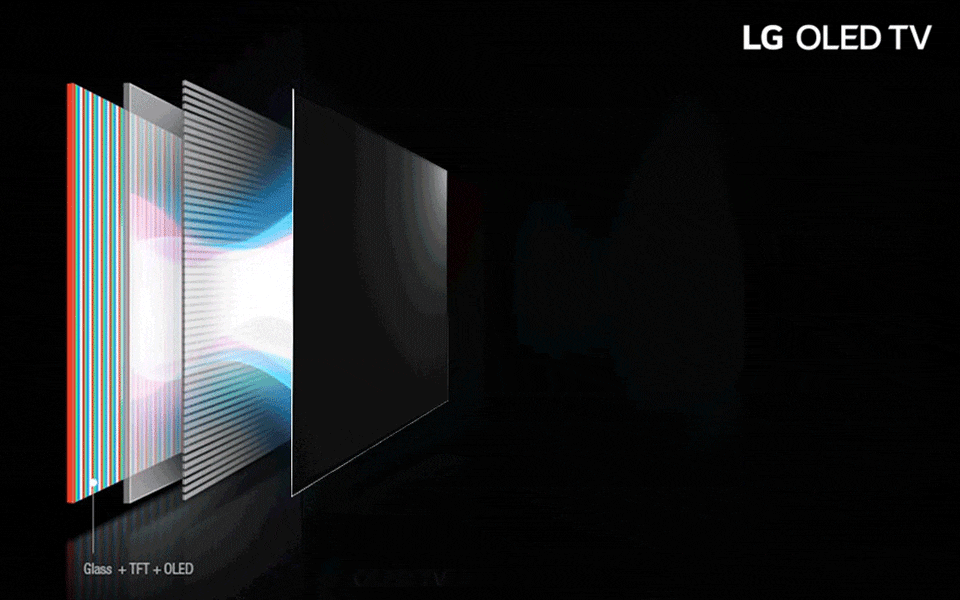Az LG OLED TV-knek nincs szükségük háttérvilágításra.