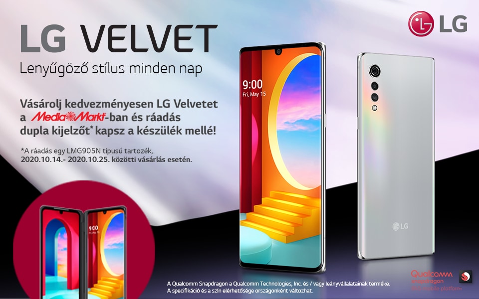 LG VELVET promotion key visual for Media Markt