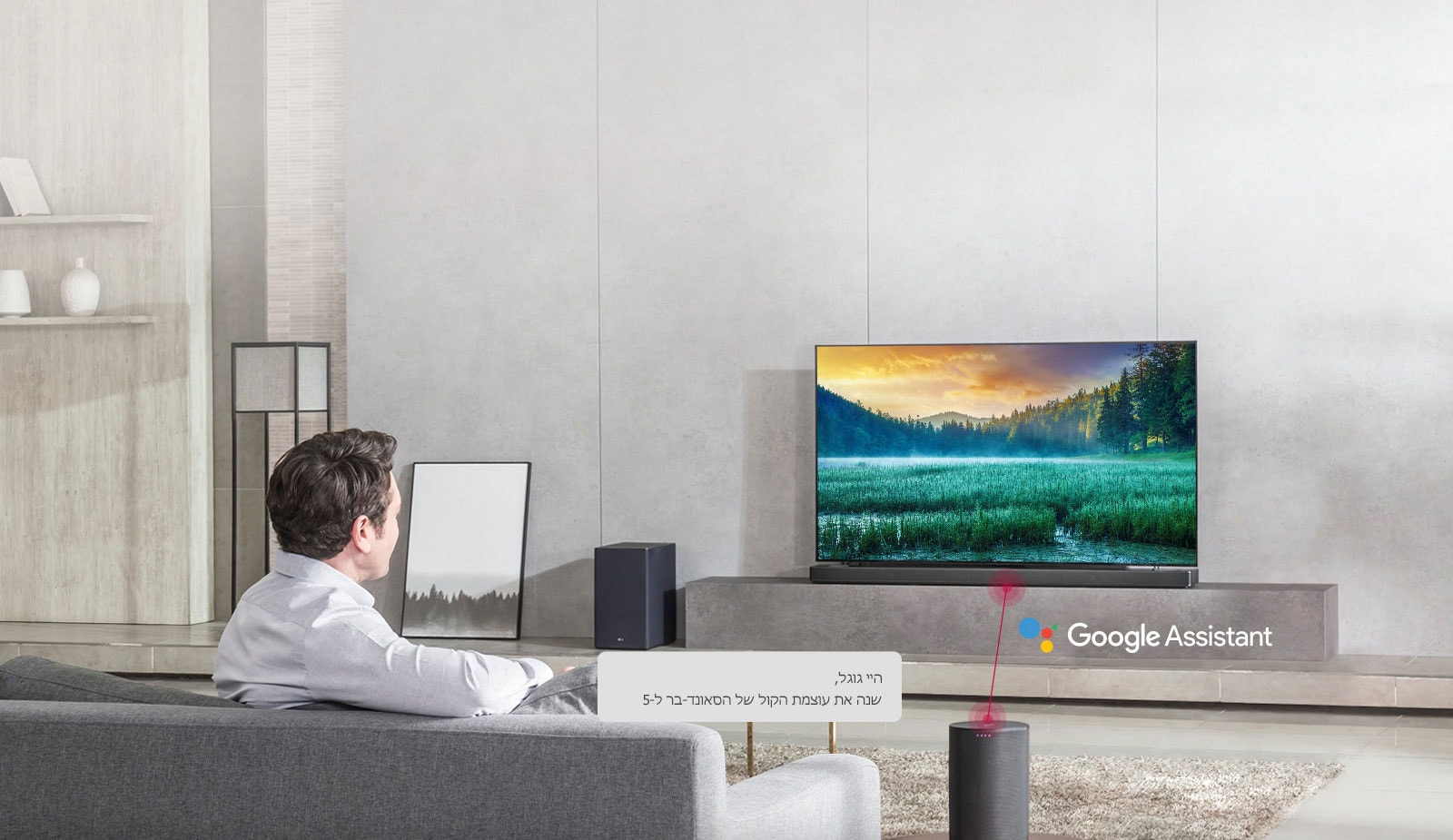 עובד בתיאום עם Google Assistant1