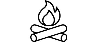 סמל חימום באמצעות פחמים