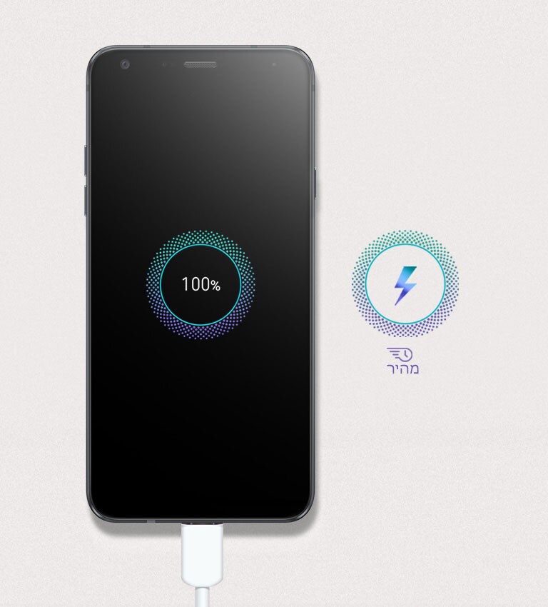 טעינה מהירה עם USB Type-C<br>2